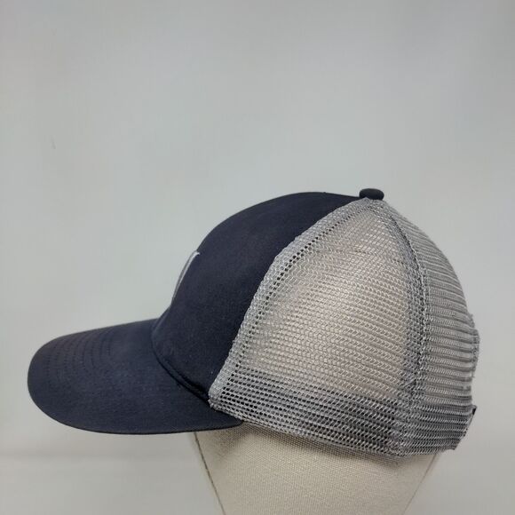 Hurley Snapback Mesh Back Trucker Hat Blue One Size Embroidered Logo - Picture 3 of 6